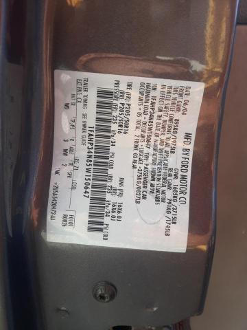 1FAHP34N85W150647 - 2005 FORD FOCUS ZX4 GRAY photo 12