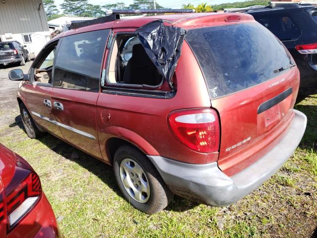 1B4GP25382B536272 - 2002 DODGE CARAVAN SE RED photo 2