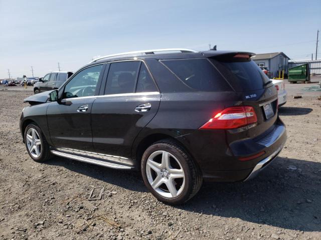 4JGDA5HB3EA332576 - 2014 MERCEDES-BENZ ML 350 4MATIC BLACK photo 2