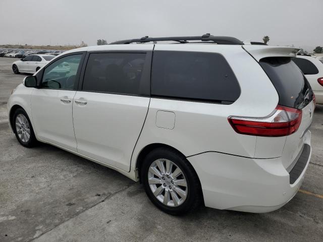 5TDYK3DC9FS542495 - 2015 TOYOTA SIENNA XLE WHITE photo 2