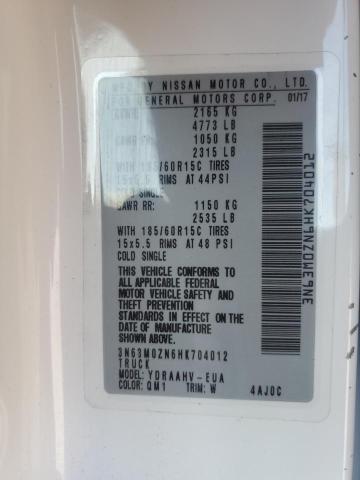 3N63M0ZN6HK704012 - 2017 CHEVROLET CITY EXPRE LT Ağ foto 14