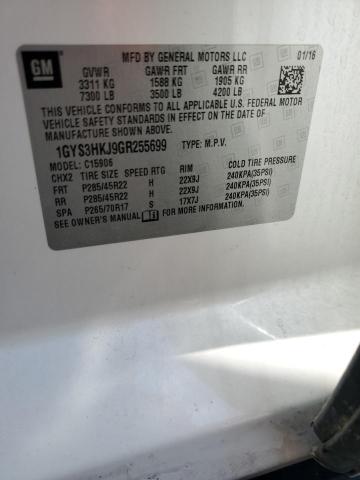 1GYS3HKJ9GR255699 - 2016 CADILLAC ESCALADE ESV LUXURY WHITE photo 13