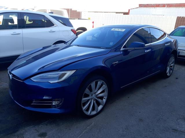 5YJSA1E41GF147057 - 2016 TESLA MODEL S ლურჯი ფოტო 1