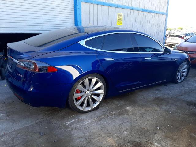 5YJSA1E41GF147057 - 2016 TESLA MODEL S ლურჯი ფოტო 3