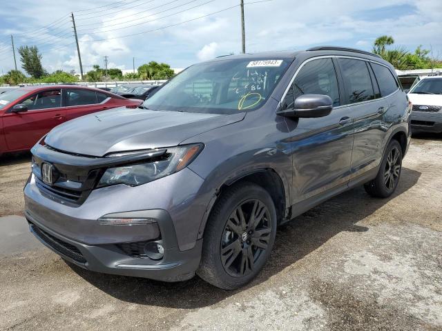 5FNYF5H23NB022586 - 2022 HONDA PILOT SE GRAY photo 1