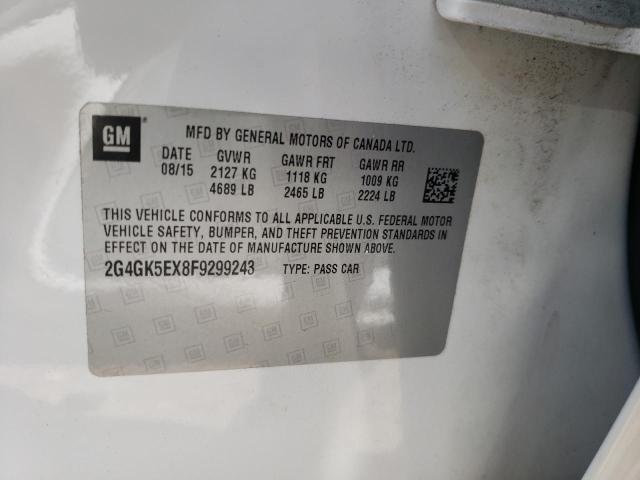 2G4GK5EX8F9299243 - 2015 BUICK REGAL 白色 照片 12