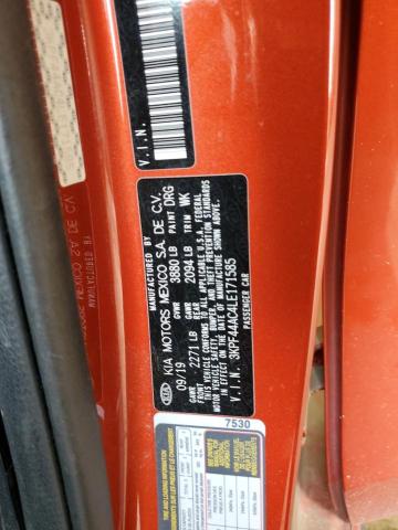 3KPF44AC4LE171585 - 2020 KIA FORTE GT ORANGE photo 12