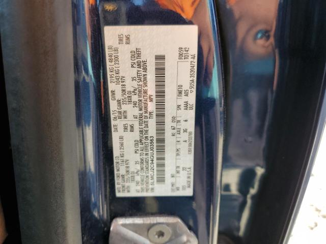 5LMCJ2C94GUJ03563 - 2016 LINCOLN MKC SELECT Կապույտ լուսանկար 13