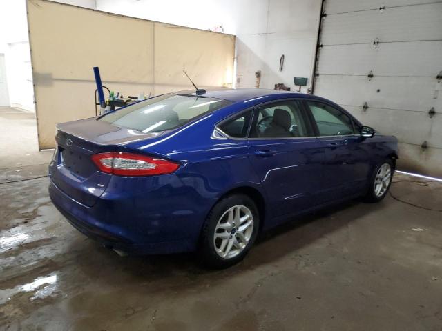 3FA6P0H76GR289750 - 2016 FORD FUSION SE BLUE photo 3