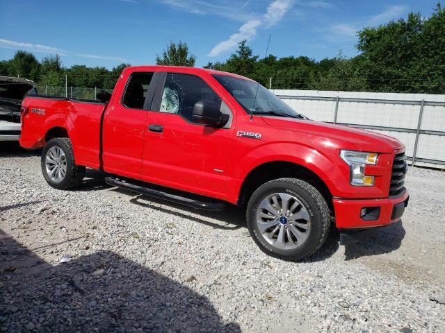 1FTEX1CP9HKC28496 - 2017 FORD F150 SUPER CAB RED photo 4