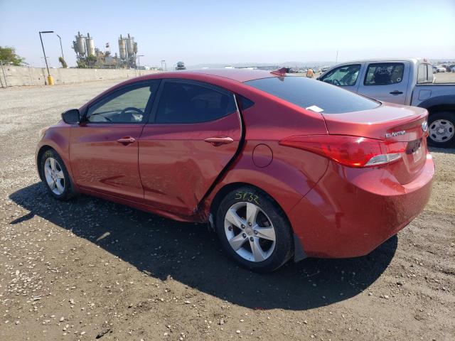 5NPDH4AE5DH284164 - 2013 HYUNDAI ELANTRA GLS RED photo 2