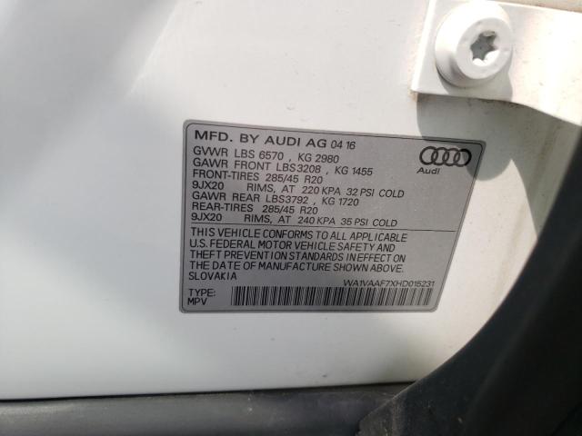 WA1VAAF7XHD015231 - 2017 AUDI Q7 PRESTIGE BLACK photo 13