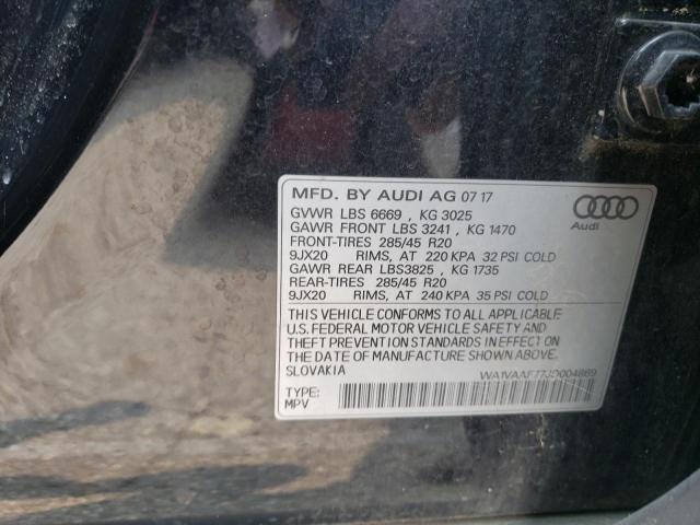 WA1VAAF77JD004869 - 2018 AUDI Q7 PRESTIGE 黑色 照片 12