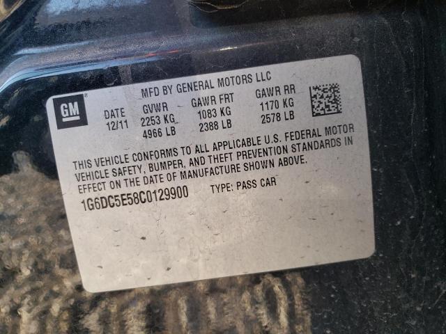 1G6DC5E58C0129900 - 2012 CADILLAC CTS BLACK photo 12