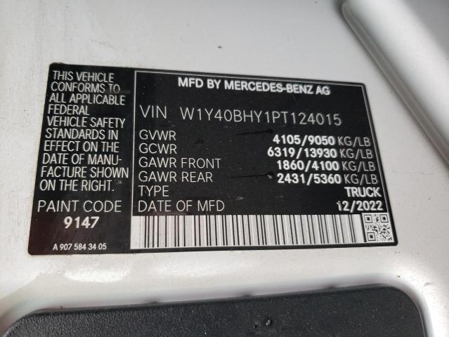 W1Y40BHY1PT124015 - 2023 MERCEDES-BENZ SPRINTER 2500 WHITE photo 13