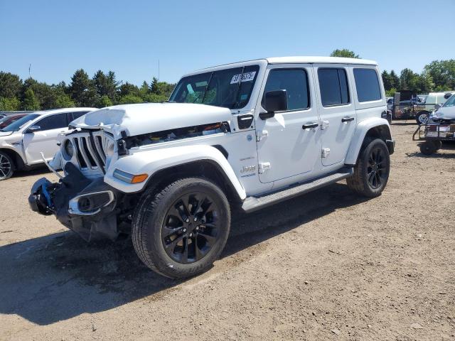 1C4JJXP6XNW228743 - 2022 JEEP WRANGLER U SAHARA 4XE WHITE photo 1