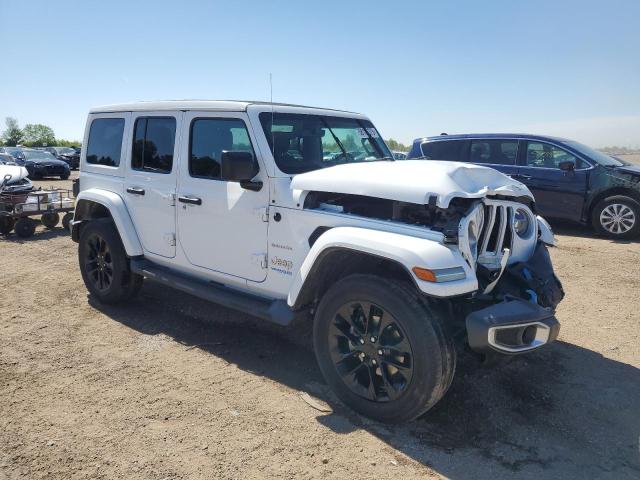 1C4JJXP6XNW228743 - 2022 JEEP WRANGLER U SAHARA 4XE WHITE photo 4