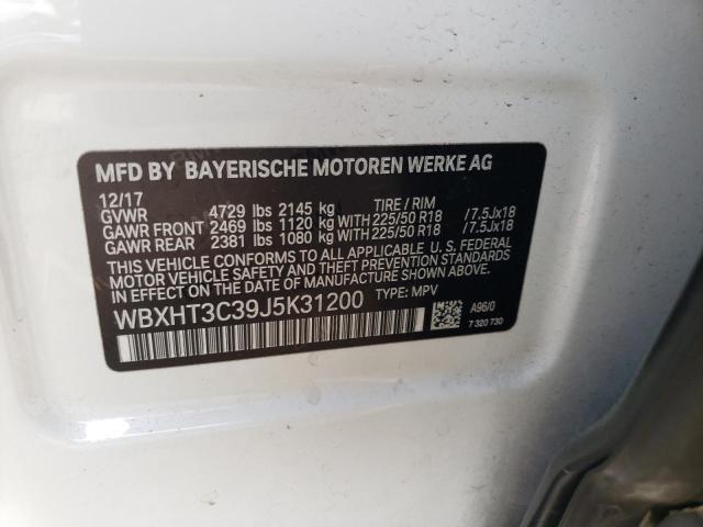 WBXHT3C39J5K31200 - 2018 BMW X1 XDRIVE28I WHITE photo 13