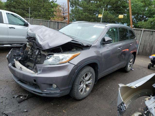 5TDJKRFH6FS086579 - 2015 TOYOTA HIGHLANDER XLE Մոխրագույն լուսանկար 1