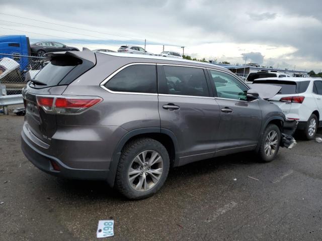 5TDJKRFH6FS086579 - 2015 TOYOTA HIGHLANDER XLE Մոխրագույն լուսանկար 3