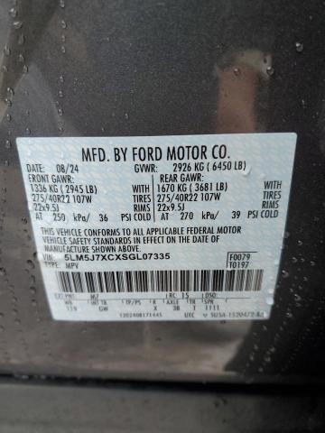 5LM5J7XCXSGL07335 - 2025 LINCOLN AVIATOR RESERVE ნაცრისფერი ფოტო 13