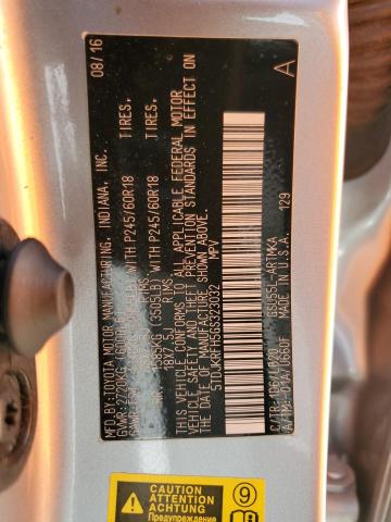 5TDJKRFH5GS323032 - 2016 TOYOTA HIGHLANDER XLE SILVER photo 12