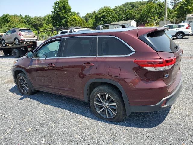 5TDJZRFH1JS904966 - 2018 TOYOTA HIGHLANDER SE BURGUNDY photo 2