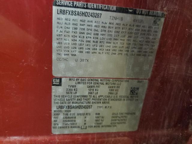 LRBFXBSA6HD243287 - 2017 BUICK ENVISION ESSENCE Qırmızı foto 12