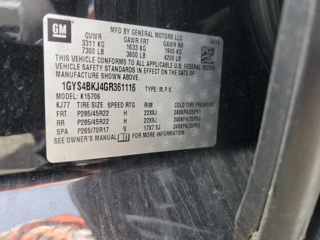 1GYS4BKJ4GR361116 - 2016 CADILLAC ESCALADE LUXURY Қара фото 13