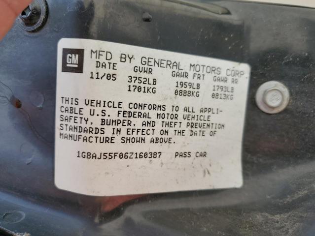 1G8AJ55F06Z160387 - 2006 SATURN ION LEVEL 2 金色 照片 12