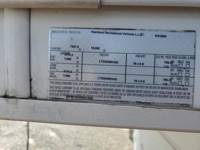 5SFBF342X9E013551 - 2009 HEARTLAND TRAILER 白色 照片 10