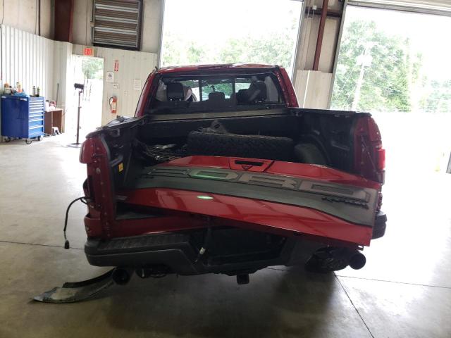 1FTFW1RG6KFC02579 - 2019 FORD F150 RAPTOR RED photo 6