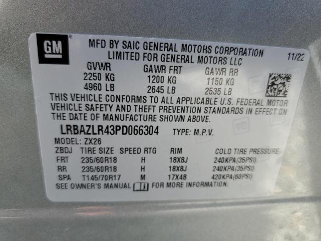 LRBAZLR43PD066304 - 2023 BUICK ENVISION PREFERRED SILVER photo 12