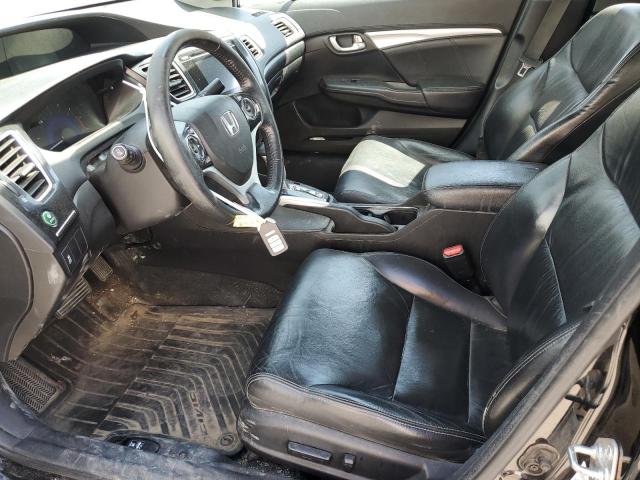 2HGFB2F92FH532023 - 2015 HONDA CIVIC EXL შავი ფოტო 7