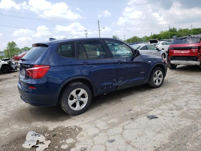 5UXWX5C57BL707381 - 2011 BMW X3 XDRIVE28I BLUE photo 3