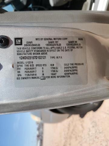 1GNDV23197D102121 - 2007 CHEVROLET UPLANDER LS GRAY photo 13