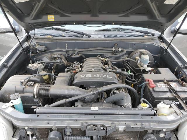 5TBRT34165S464748 - 2005 TOYOTA TUNDRA ACCESS CAB SR5 GRAY photo 11