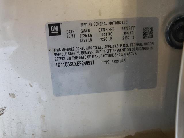 1G11C5SLXEF240511 - 2014 CHEVROLET MALIBU 1LT TAN photo 12