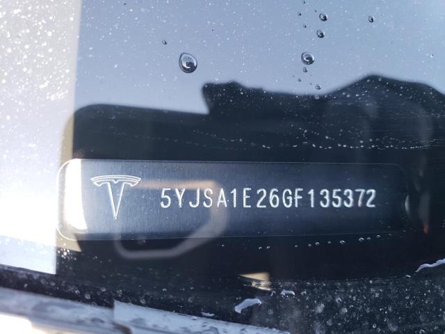 5YJSA1E26GF135372 - 2016 TESLA MODEL S ნაცრისფერი ფოტო 12