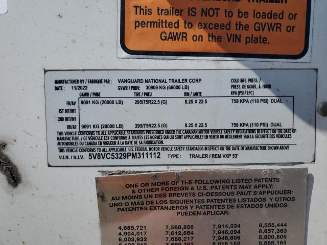 5V8VC5329PM311112 - 2023 VANG TRAILER WHITE photo 9