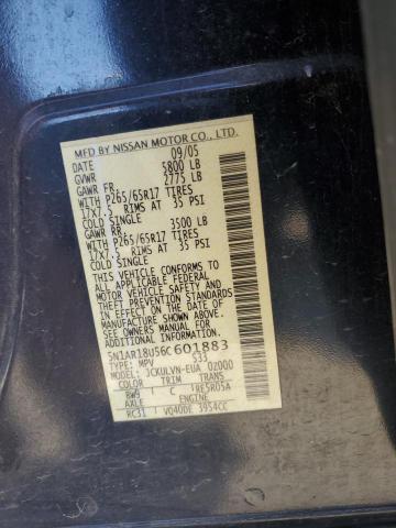 5N1AR18U56C601883 - 2006 NISSAN PATHFINDER LE 蓝色 照片 13