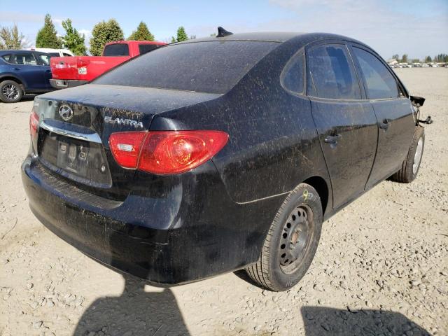 KMHDU4AD0AU999692 - 2010 HYUNDAI ELANTRA BLUE BLACK photo 4