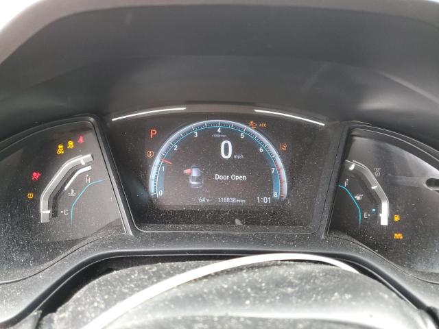 19XFC2F64KE001462 - 2019 HONDA CIVIC LX WHITE photo 9