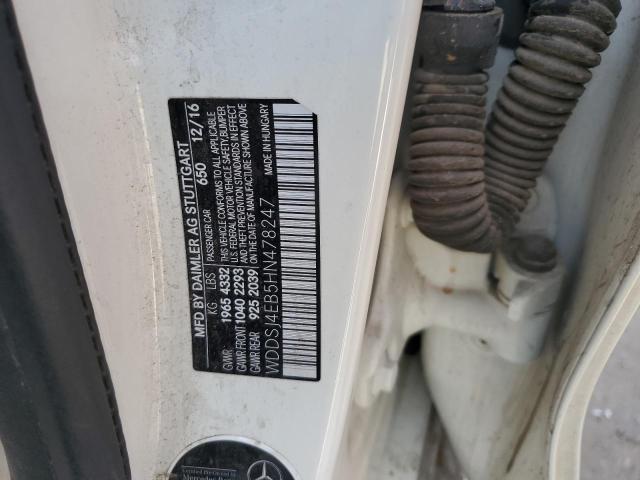 WDDSJ4EB5HN478247 - 2017 MERCEDES-BENZ CLA 250 WHITE photo 12