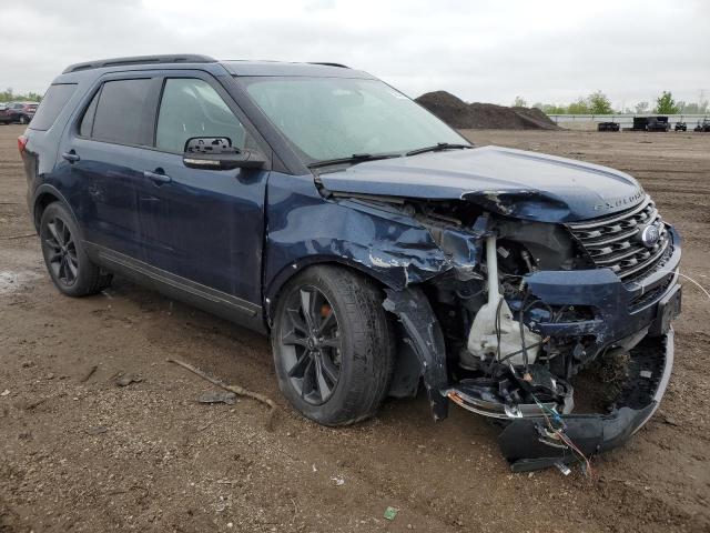1FM5K7D89HGE34568 - 2017 FORD EXPLORER XLT BLUE photo 4
