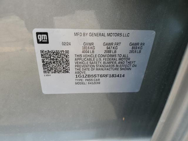 1G1ZB5ST6RF183414 - 2024 CHEVROLET MALIBU LS SILVER photo 12