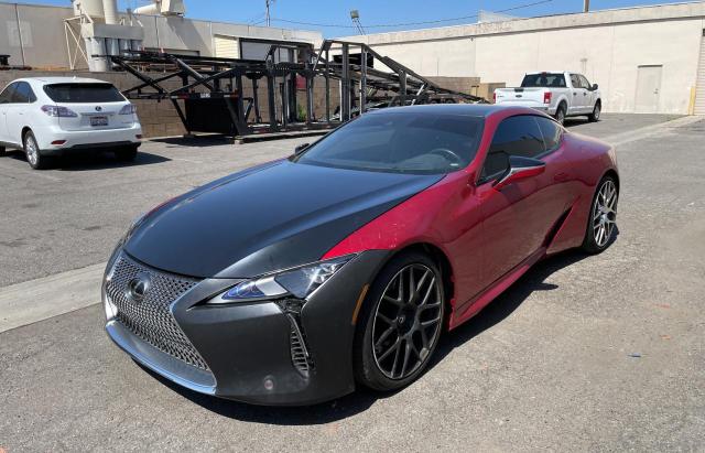 JTHHP5AY4JA003705 - 2018 LEXUS LC 500 BURGUNDY photo 2