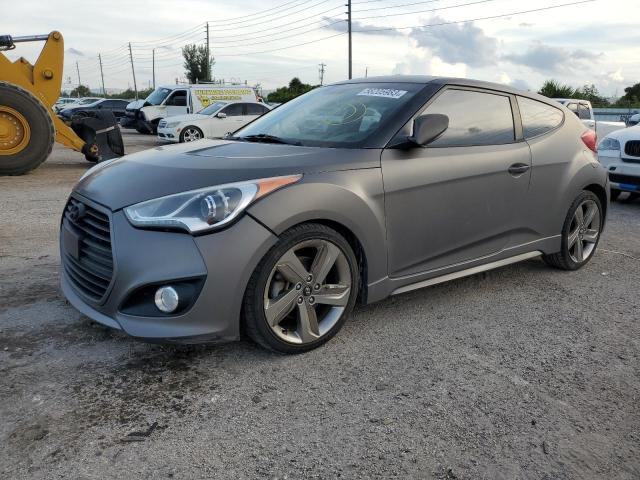 KMHTC6AEXDU108802 - 2013 HYUNDAI VELOSTER TURBO GRAY photo 1