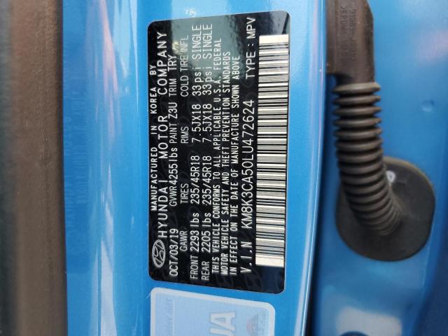 KM8K3CA50LU472624 - 2020 HYUNDAI KONA LIMITED BLUE photo 13