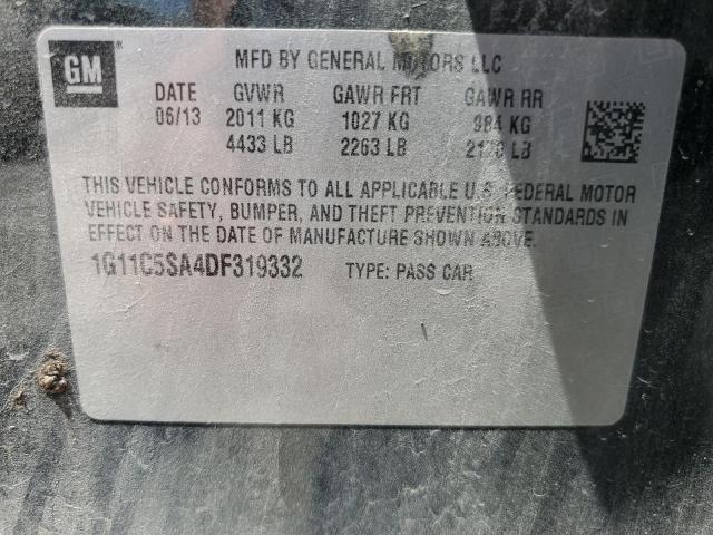 1G11C5SA4DF319332 - 2013 CHEVROLET MALIBU 1LT BLACK photo 12